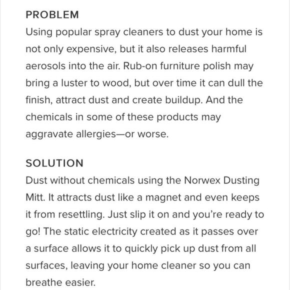 Norwex Dusting Mitt - Picture 5 of 6